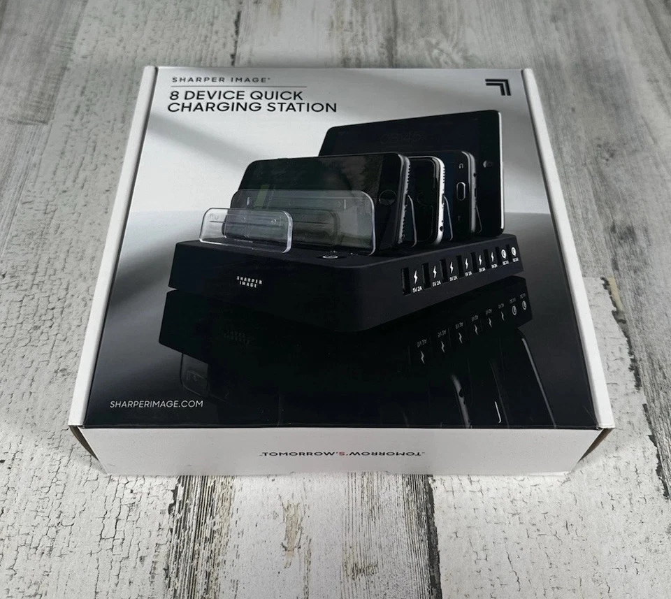 Sharper Image Black 8 Device Quick Charging Station - Image 2 of 4
