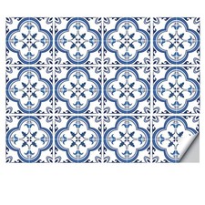 Decorative Tile Stickers Set 12 Units 6x6 Inch Peel and Stick Adhesive Remova...