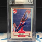 1990 Fleer Dominique Wilkins #6 Hawks Autograph BAS 00018128791 BGS