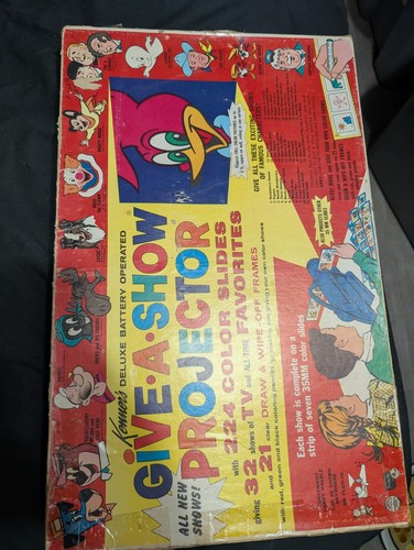 Kenner's Deluxe Give-A-Show Projector 1961 801 Complete 34 Slides