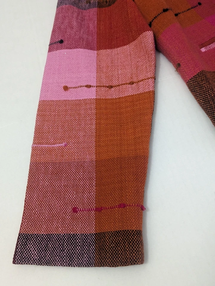 Casacos femininos Ana's Fashions rosa multicoloridos bordados artísticos tamanho M - Imagem 4 de 4