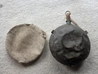 Civil War era US Army 1858 smooth-side canteen with repro cover, cork