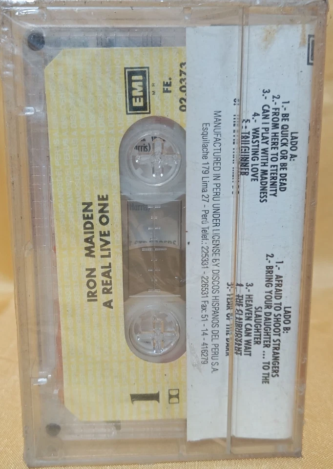 IRON MAIDEN A REAL LIVE ONE 1993 PERU MACHU PICCHU RARE STICKER NEW SEALED INKA - Image 4 of 4