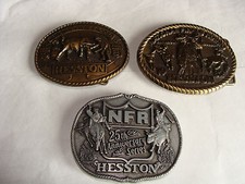 Vintage Hesston Belt Buckles 1981, 1982, 1983 A