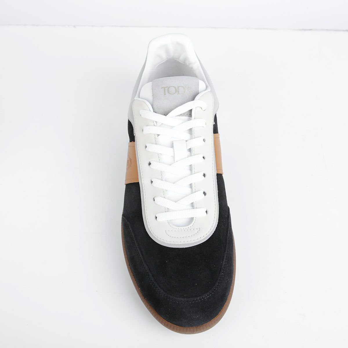 Tods Black Suede Leather Tab Low-Top Sneakers 295MM 28604880 Tods Black Suede Leather Tab Low-Top Sneakers 295MM 28604880