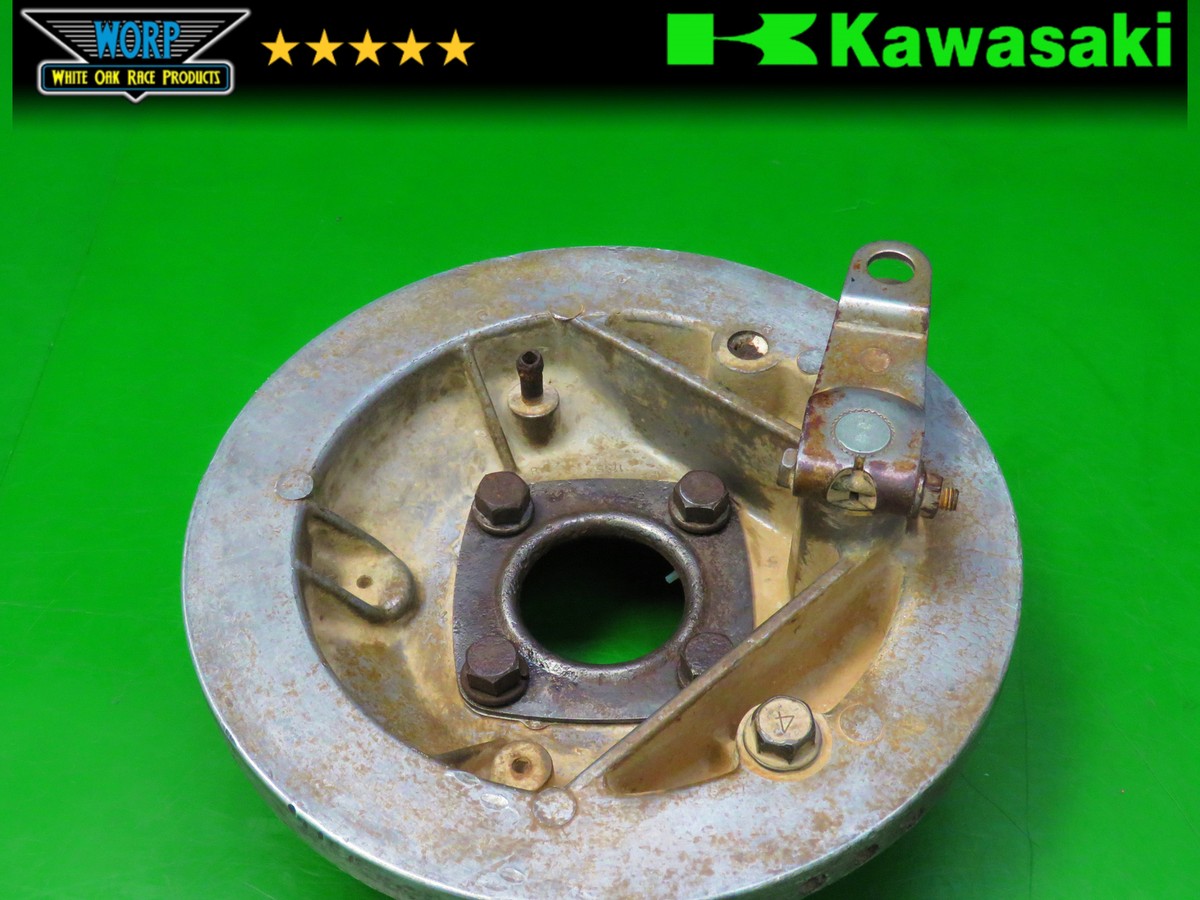 1998 KAWASAKI BAYOU 220 KLF220A REAR DRUM BRAKE PLATE SHOES HUB