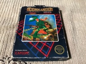 COMMANDO BY CAPCOM FOR NINTENDO NES WITH BOX GOOD CONDITION Ships Free!!