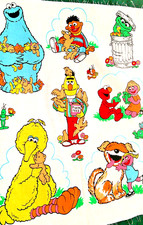 Fabric Sesame Street Friends Vintage 1993 "Pets" 14" x 18" Square Elmo Cookie $3