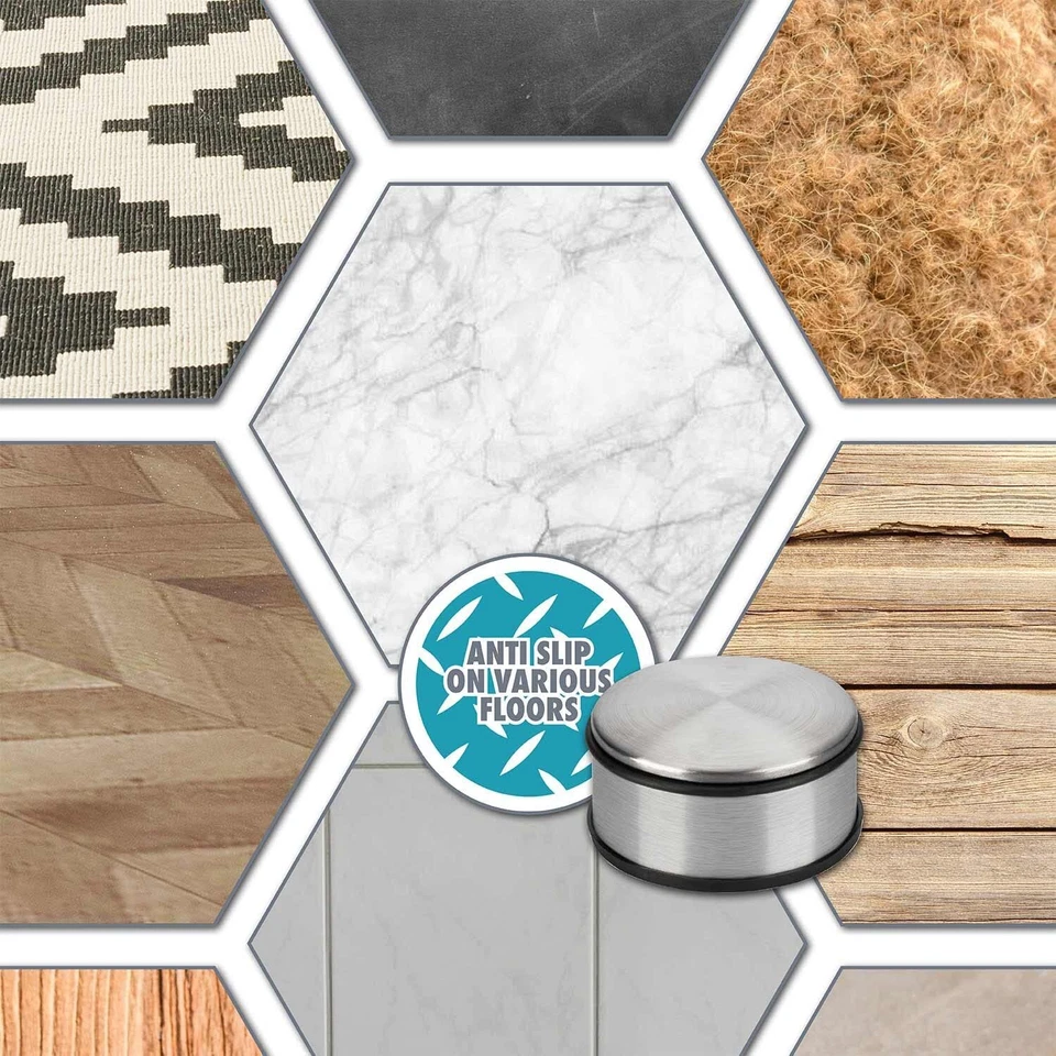 Türstopper Türpuffer Tür Stopper Feststeller Halter Puffer Edelstahl Set 1,2 kg - Bild 4 von 4