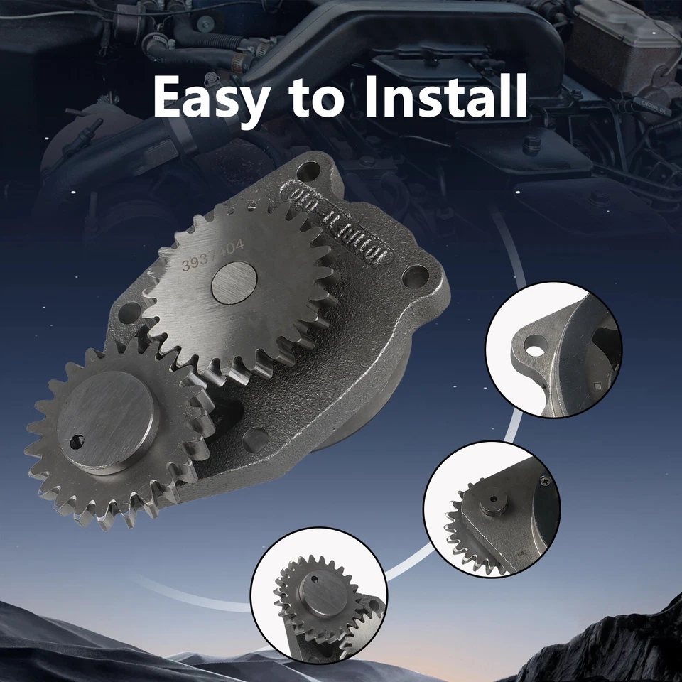 12V 24V Engine Oil Pump Fit for 1989-2002 Dodge Ram 5.9L 3937404 4939587 - Image 4 of 4