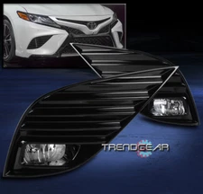 For 2018-2020 Toyota Camry SE XSE Bumper Fog Lights Lamps Chrome w/Bezel+Harness