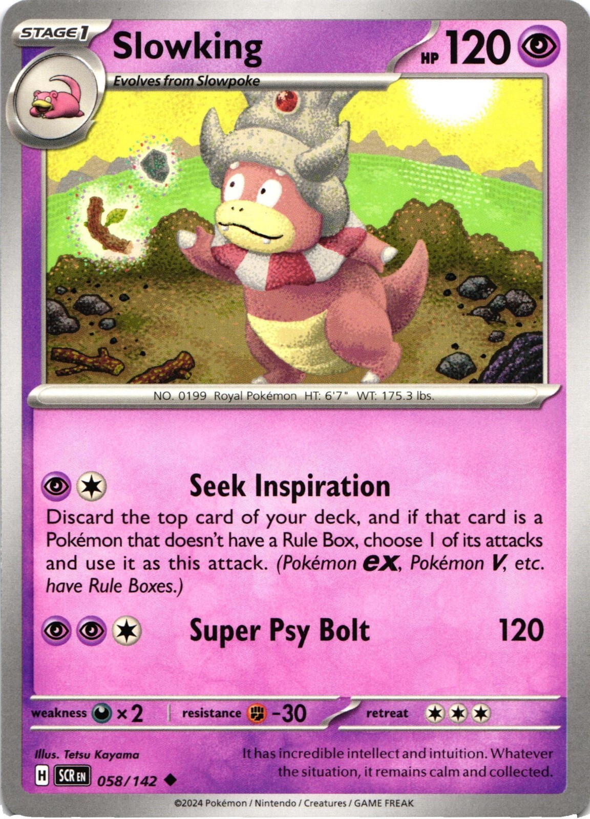 Pokemon Stellar Crown Slowking Regular Uncommon Card