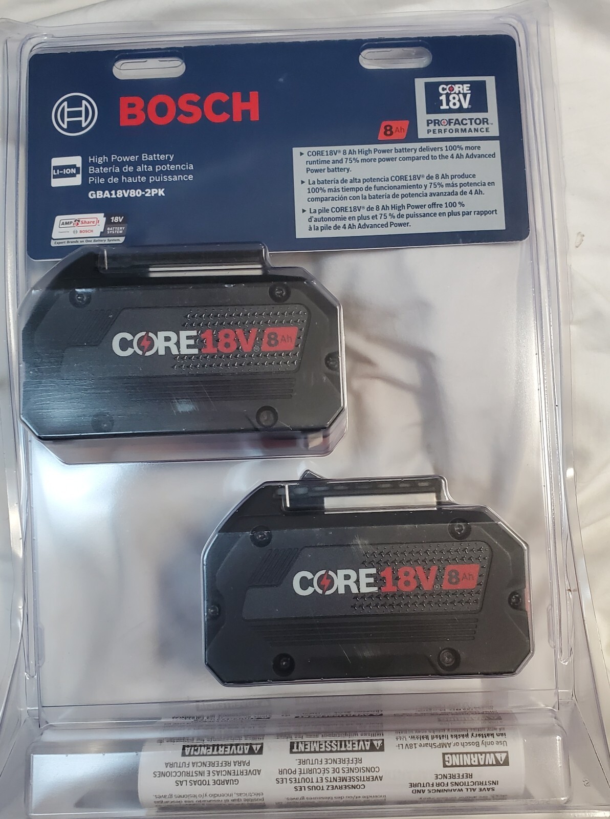 Bosch+CORE18V+Lithium-Ion+8.0+Ah+PROFACTOR+Performance+Battery+-+Pack ...