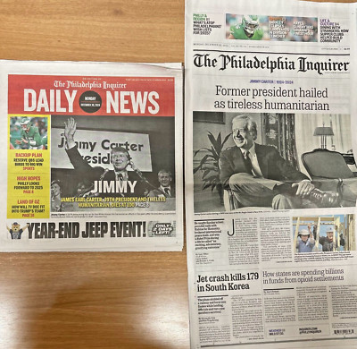 Phila Inquirer & Daily News 12/30/2024 NFL Jimmy Carter EAGLES CLINCH NFC EAST 