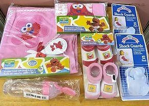 NEW Sesame Street Hooded Towel, Wash Cloths with Mini Mitt, Booties, T6MIS
