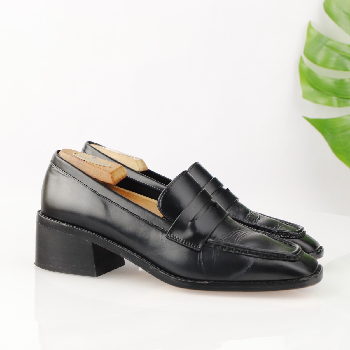 J Crew Womens Addison Penny Loafer Size 10 Black Leather  display picture 3
