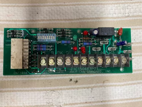 USED TRANE CNT01866 CONTROL; ICM FAN, PWB, 11 TERMINAL~ motherboard