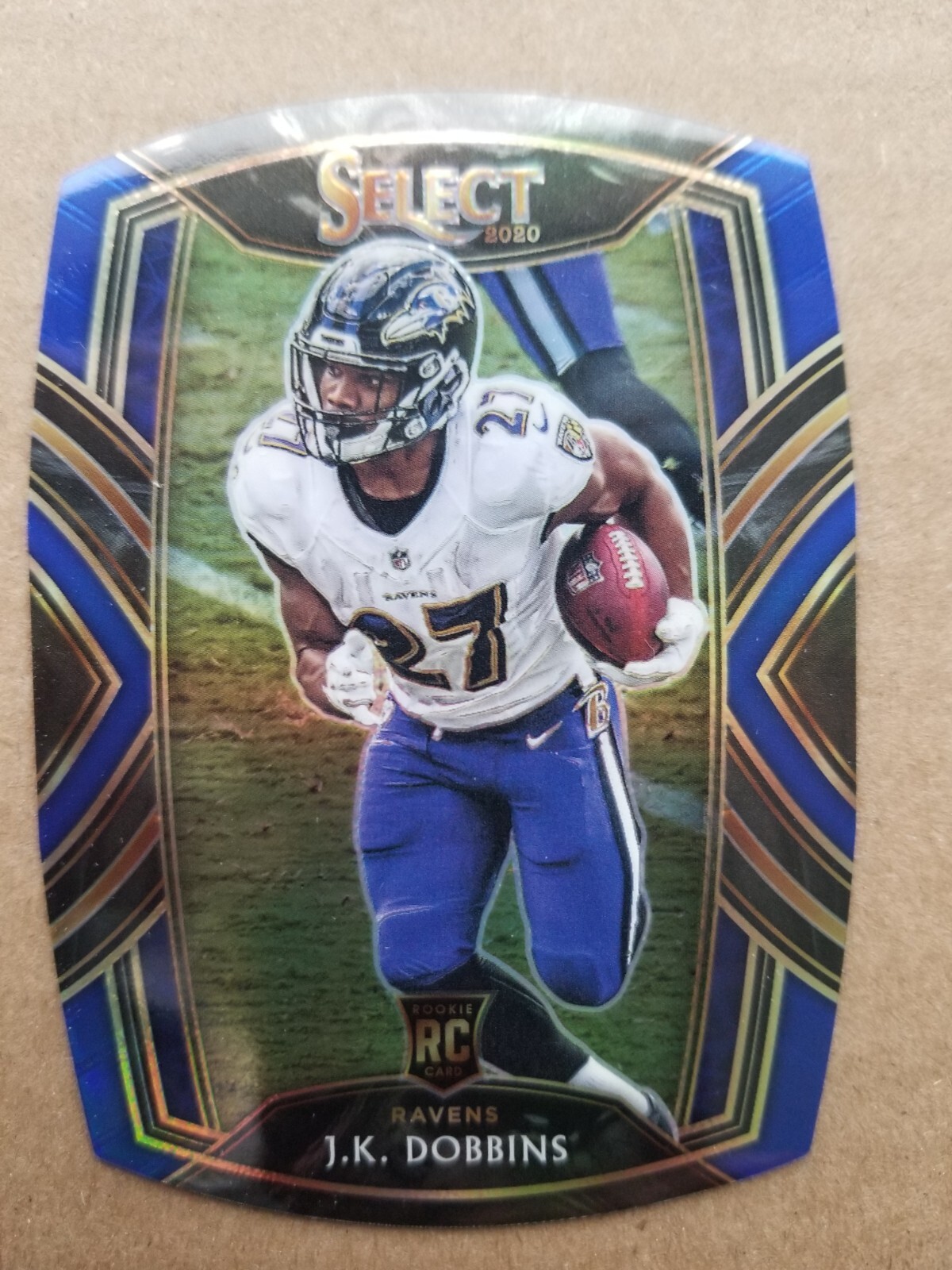 2020 Panini Select Club Level Blue Prizm Die-Cut JK Dobbins #252 Rookie RC