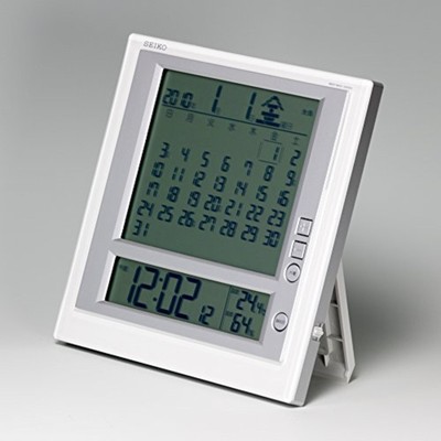 SEIKO hanging/table clock calendar radio SQ422W Free Ship w/Tracking# New  Japan | eBay