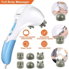Handheld Neck Back Massage Deep Tissue Electric Double Head Percussion Massage
