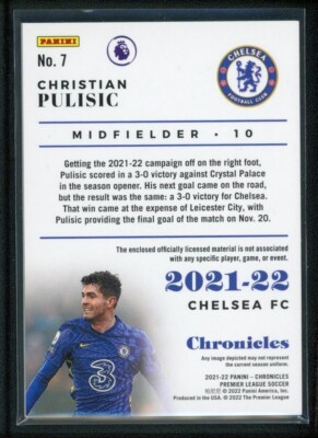 クリスチャン・プリシッチ Christian Pulisic Panini 2021-22 Panini Prizm Premier League - Signatures Christian Pulisic