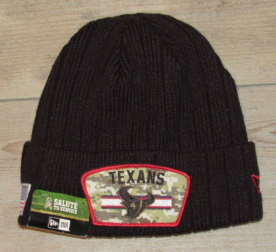 Houston Texans NE On-Field Salute to Service Cuffed Winter Hat Cap size Men's