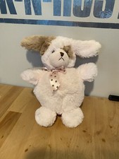 7" Bearington Baby Puppy Dog Pink Brown Polka Dot Plush Stuffed Lovey Toy Soft