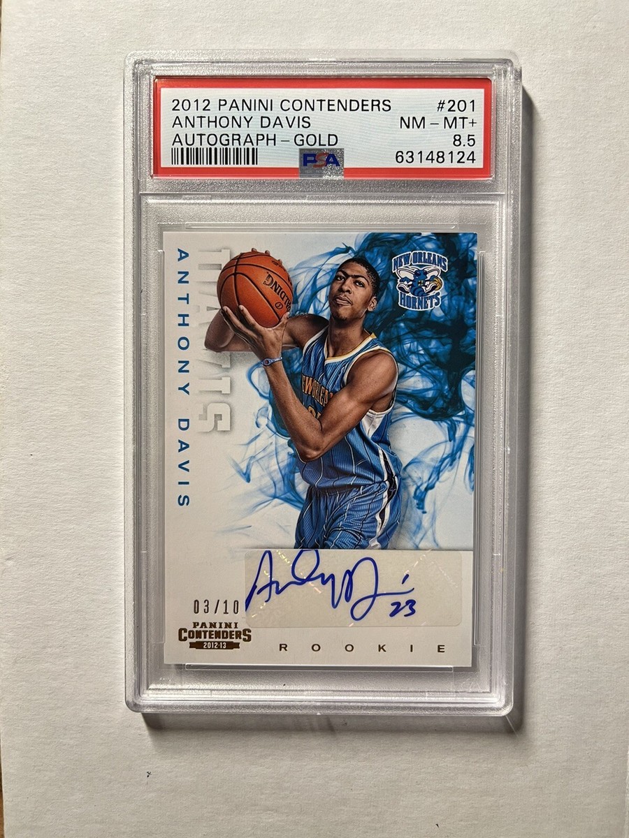 2012-13 Panini Contenders Gold Anthony Davis RC Rookie AUTO JSY 