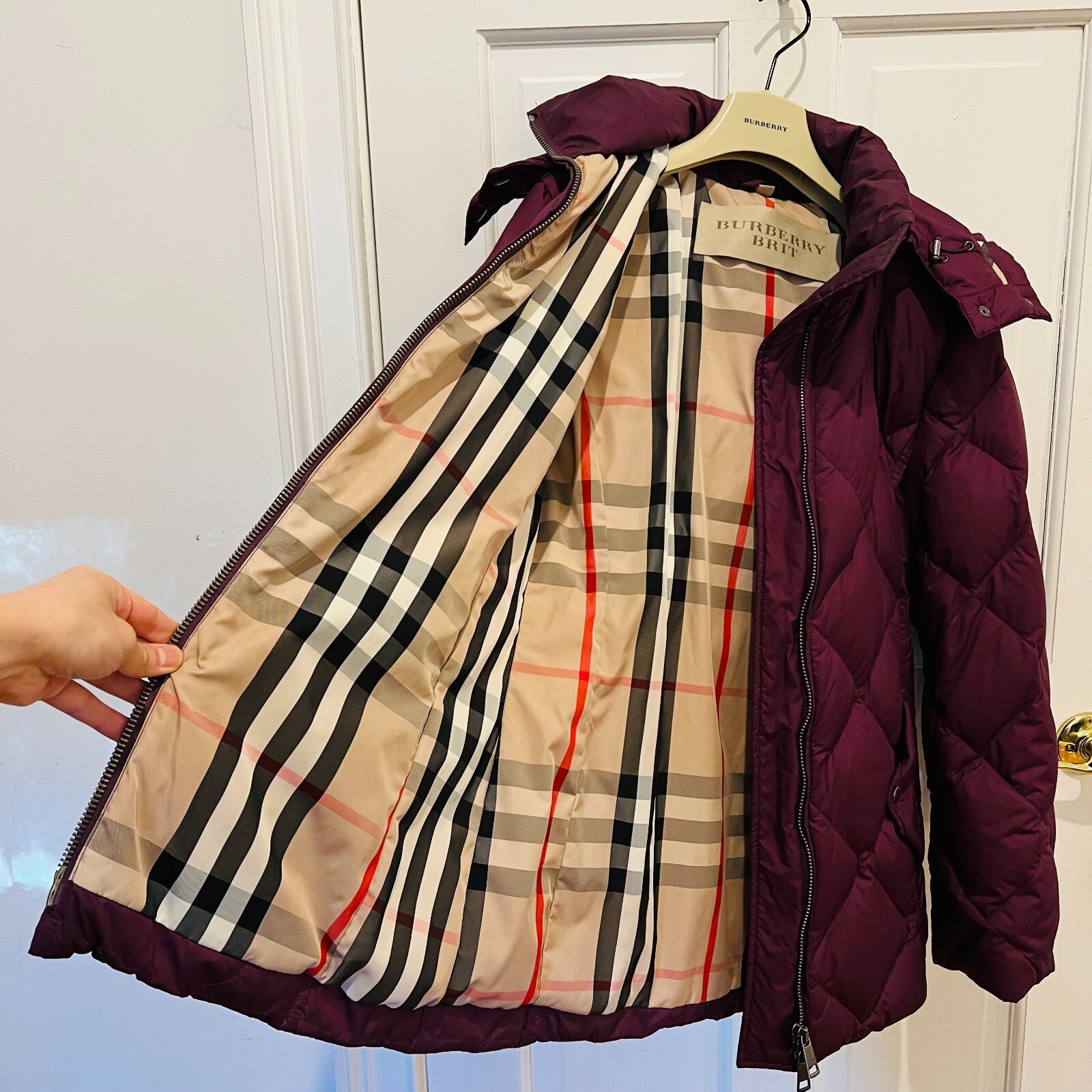 Burberry Down Jacket Size Small - image 4