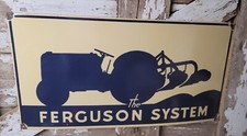 Vintage Ferguson Porcelain Sign Old Tractor Farming Harvester Machine Farm Sales