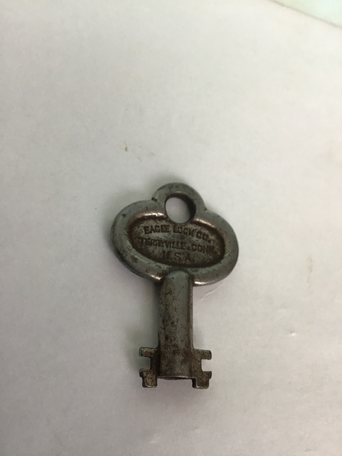 Antique Double Bit Eagle Lock Co. Key Terryville Conn. USA 86V14 eBay