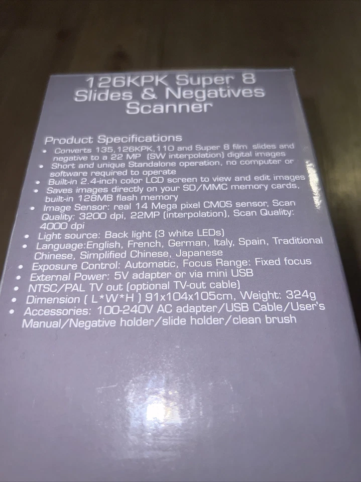 Film Scanner with 22MP Converts 126KPK/135/110/Super 8 Films Slides & Negatives - Image 2 of 2