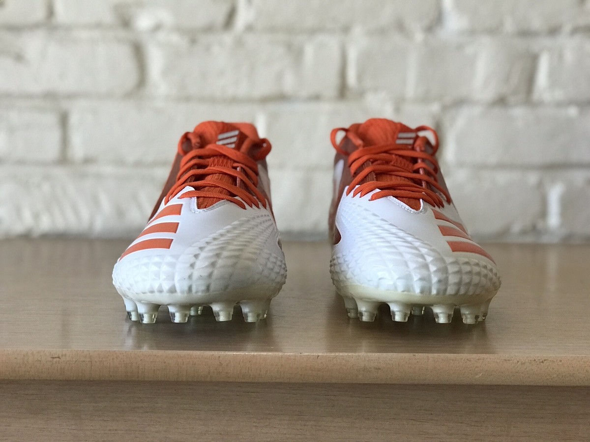 Adidas SM Freak Carbon NFL Football Cleats Orange White Men display picture 1