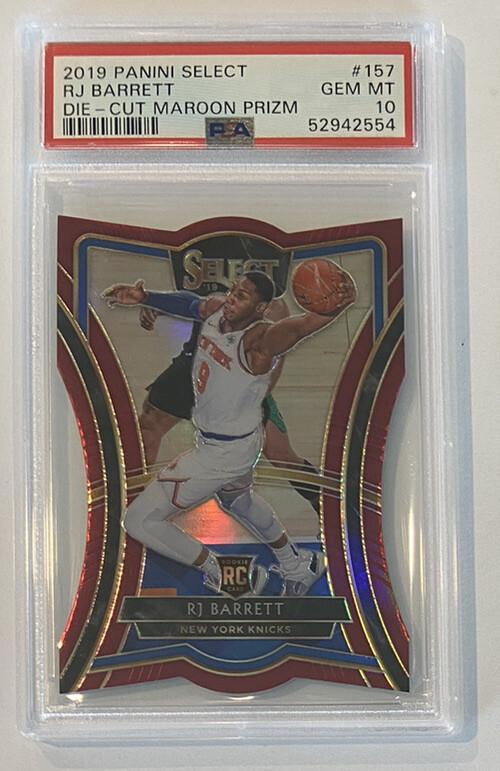 2019-20 RJ Barrett PSA 10 Panini Select  /175 Die-Cut Maroon Prizm #157 Rookie