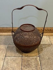 Traditional Vintage Chinese Wedding Dowry Basket / Lacquer Box/Rice Carrier