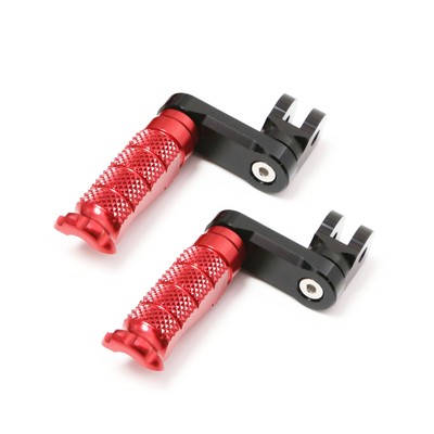 Red R-FIGHT Front 40mm Adjustable Foot Pegs For Buell XB12S Lightning 04+