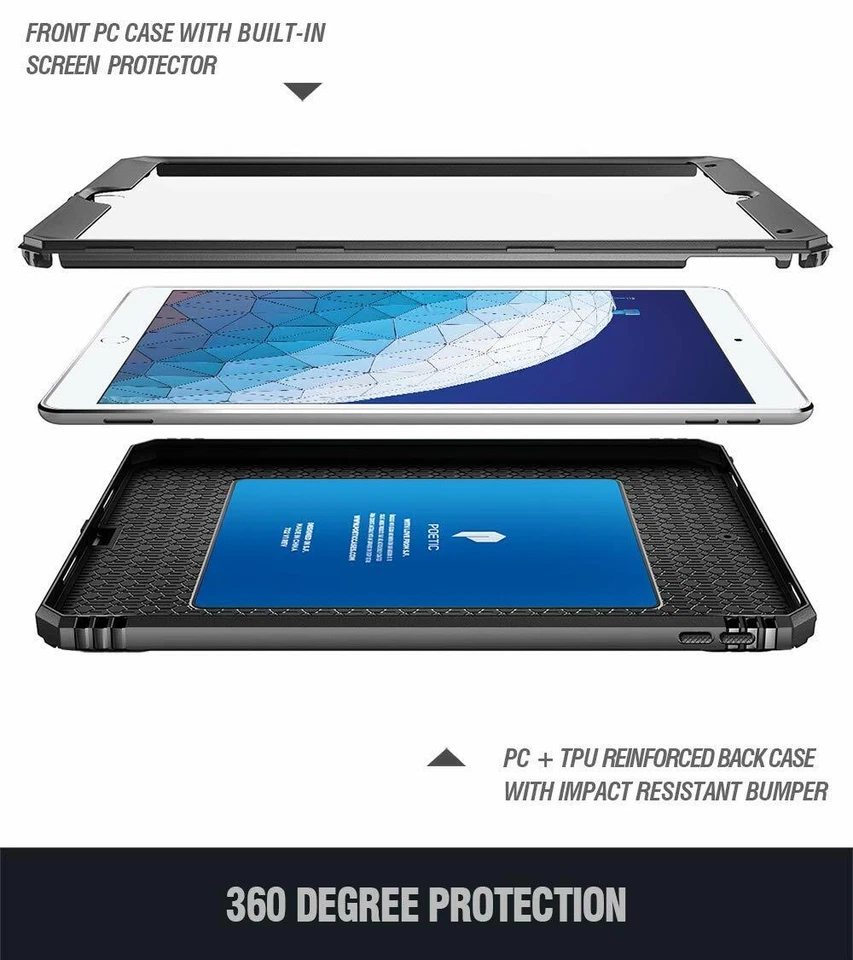 Kick-stand Case For iPad Pro 10.5/ 9.7/ 12.9 / iPad 9.7 / Air 2 / 3 / Mini 5 - Image 2 of 4