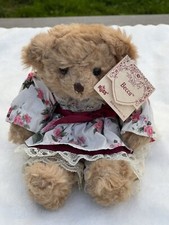 Russ Berrie Co.Becca Teddy Bear Floral Dress New/W Tag Toy Stuffed/Plush 10