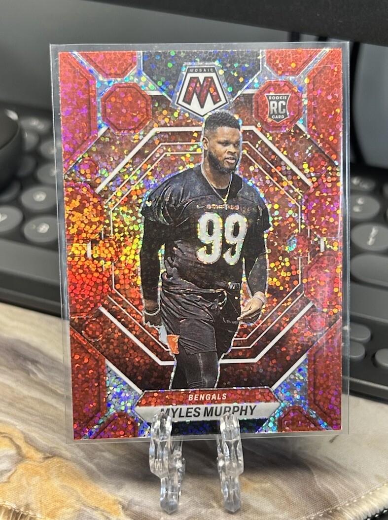 2023 Panini Mosaic - Red Sparkle #351 Myles Murphy (RC) Bengals