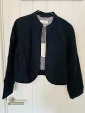 Toast Women Wool Cropped Jacket Size 6 Rrp£260
