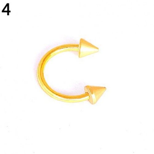 C Shape Body Piercing Jewelry Unisex Stainless Steel Nose Ring Ear Stud Earrin ε - Picture 24 of 30