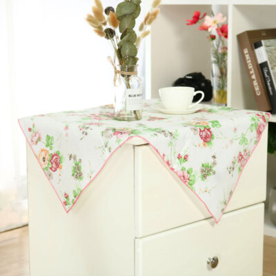 Seamless   PVC Rectangular Tablecloth 24'' x 24'' Spring Flower