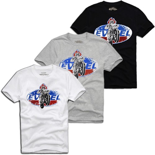 EVEL KNIEVEL VINTAGE T-SHIRT BIKER 