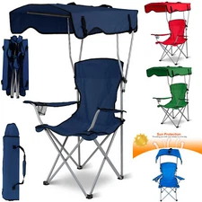 Camping Chairs Foldable Beach Canopy Chair Sun Protection Lawn Canopy Camp Chair
