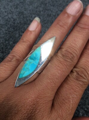 Beautiful Jay King DTR modernist sterling Silver 925 Turquoise ring ...