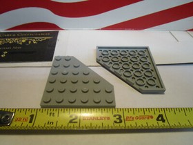 Lego Harry Potter (2) 6 x 6 WEDGE PLATE'S WITH CUTOUT LIGHT GRAY SET 4707 & MORE