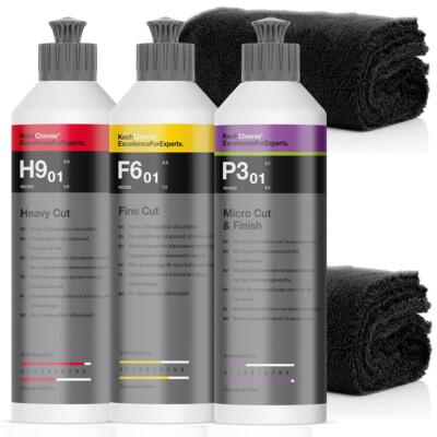 Politur Set detailmate Koch Chemie Heavy Cut Fine Cut Micro Cut & Finish 250ml