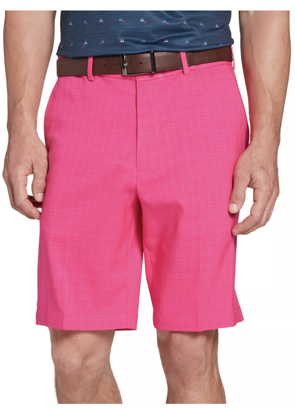 70 новозеландских долларов Walter Hagen Мужские идеальные шорты для гольфа в клетку 11 тонов, розовые 32
