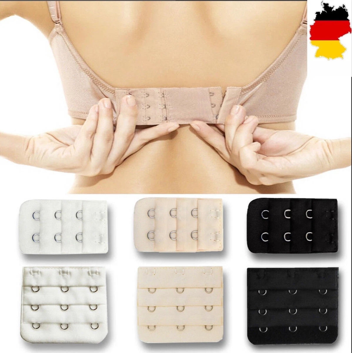 3 stück Bh Extender 3 Haken Elastische Lenghten Bh... – Vicedeal