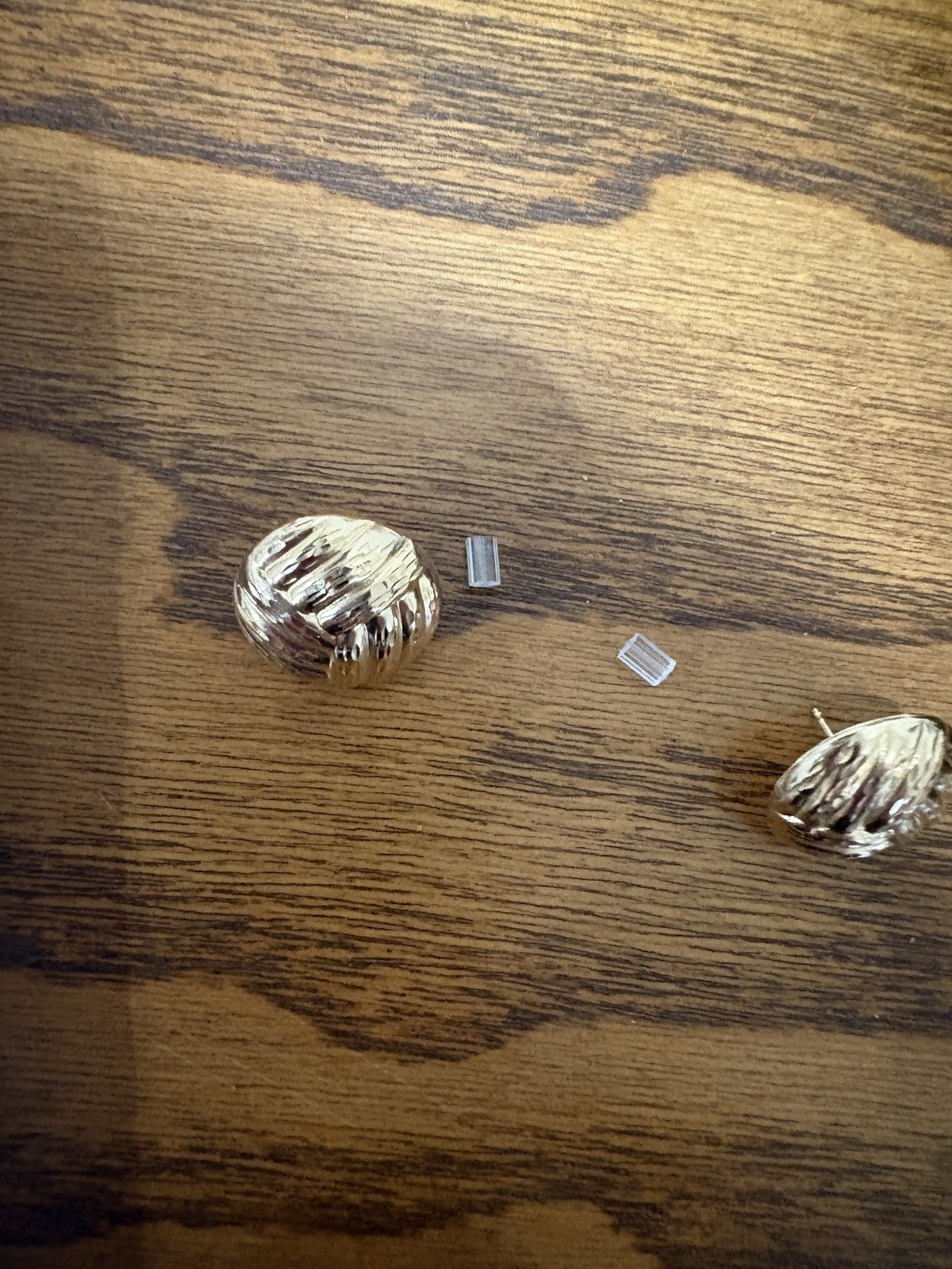 Solid 14K Yellow GOLD Button Stud Earrings - image 4